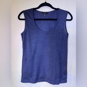Escada Classic Navy Tank Top, Size Small